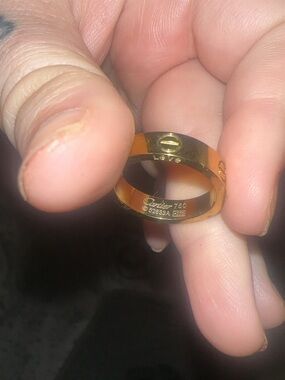 Cartier Yellow Gold Love Ring with Screw Motif